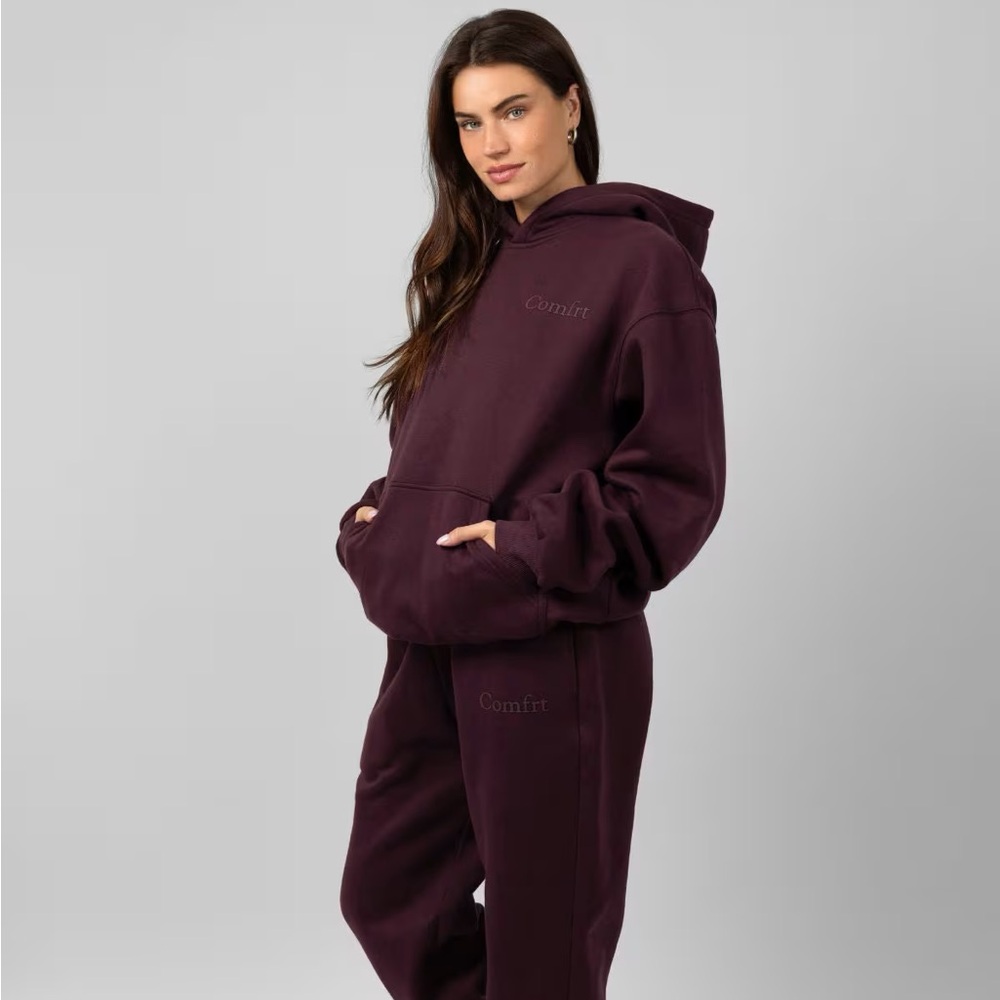 Elegant Women's Plum Hoodie - Picture 2 of 6
